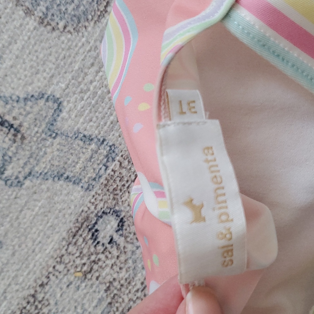 Sal and Pimenta Toddler Girls Drops of Rainbow Swimsuit  Sz3T - Picture 5 of 9